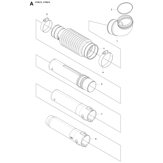 Tube Assembly for Husqvarna 370BFS
