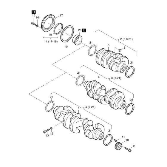 Crankshaft Assembly for Hatz 3L40