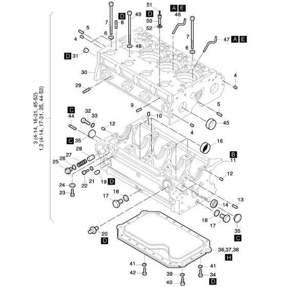 Crankcase Assembly for Hatz 3L41C