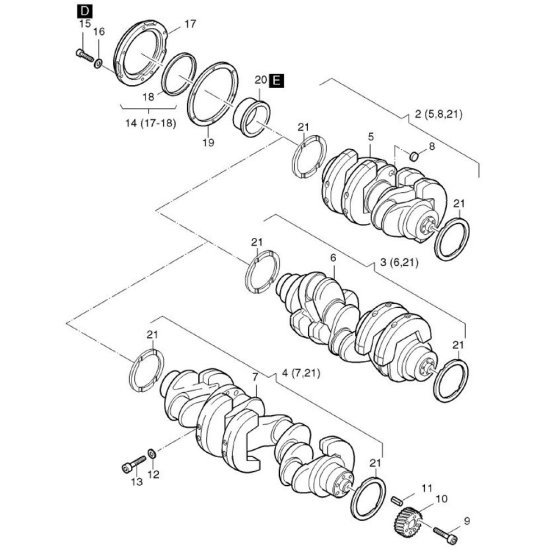 Crankshaft Assembly for Hatz 3L41C