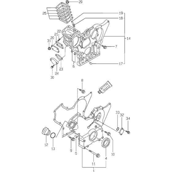Gear Housing for Yanmar 3TNA72L