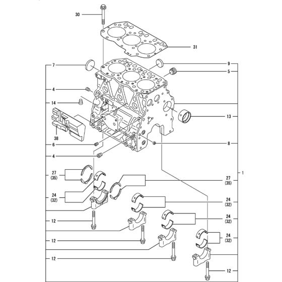 Cylinder Block Assembly