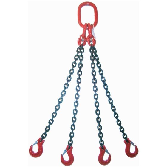 2 metre 8mm 4-Leg Chain Sling with Clevis Sling Hooks with Safety Catch