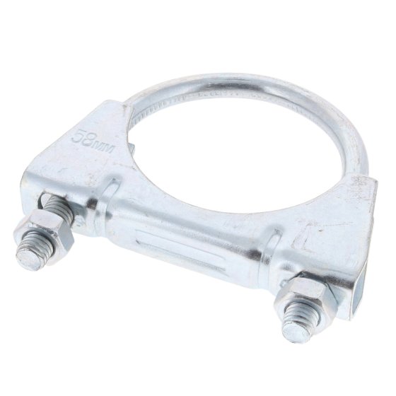 Exhaust Clamp 58mm Zinc Plated for Automotive Exhaust Installation - Each