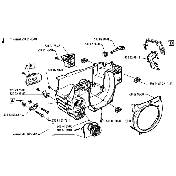Crankcase Assembly for Husqvarna 41