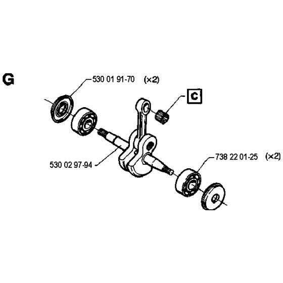 Crankshaft Assembly for Husqvarna 41