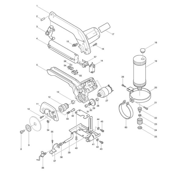 Makita 4190D Cutter Assembly