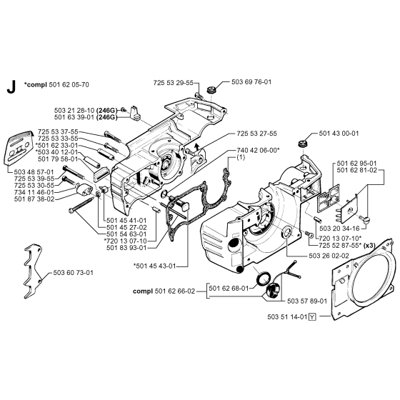 Crankcase Assembly Husqvarna 42