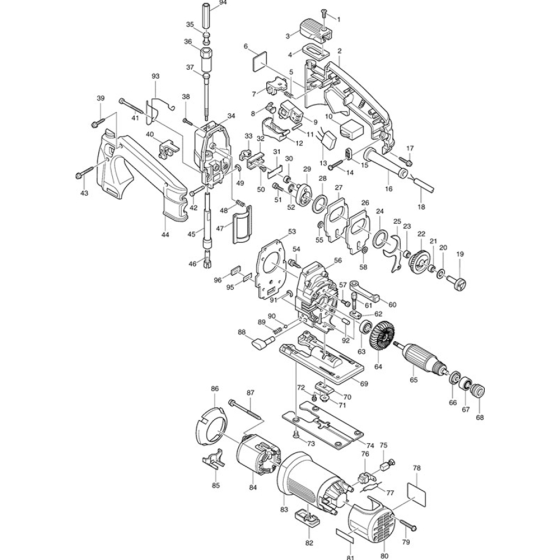 Makita 4304T Jigsaw Assembly