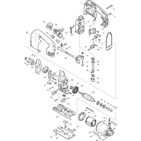 Makita 4340CT Jigsaw Assembly