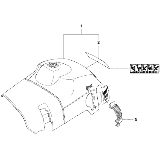 Cylinder Cover for Husqvarna 435e