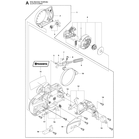 Clutch Cover for Husqvarna 455e