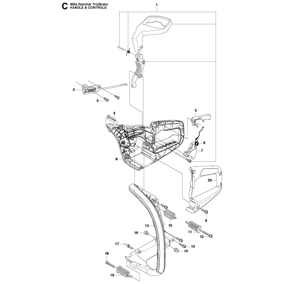Handle & Controls for Husqvarna 455e