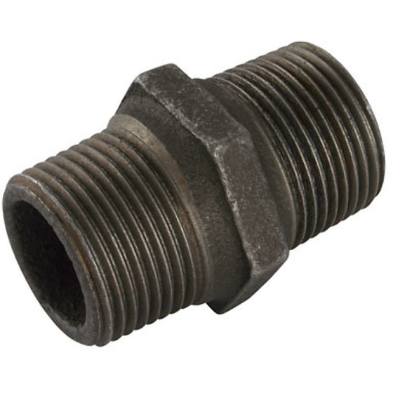 Malleable Equal Hex Nipple 1.1/4" x 1.1/4" M/M BSP