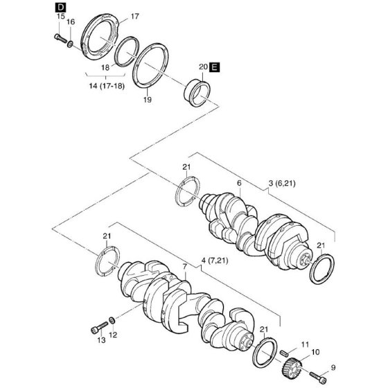 Crankshaft Assembly for Hatz 4L43C