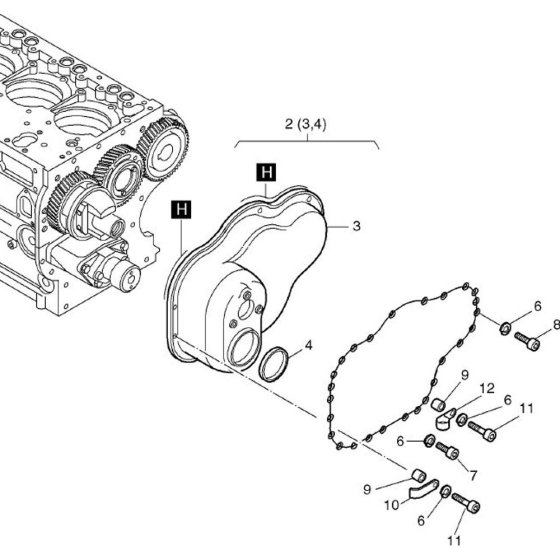 Timing Cover for Hatz 4M41