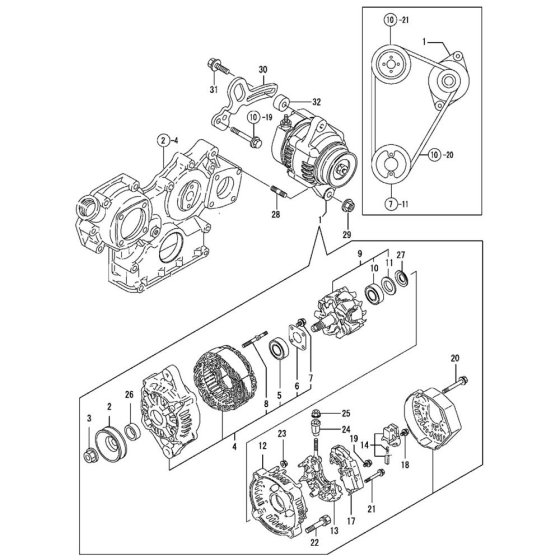 Generator Assembly for Yanmar