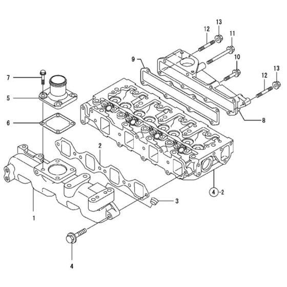 Manifold for Yanmar 4TNE88-RBS1