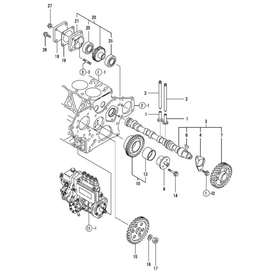 Camshaft & Gear Assembly