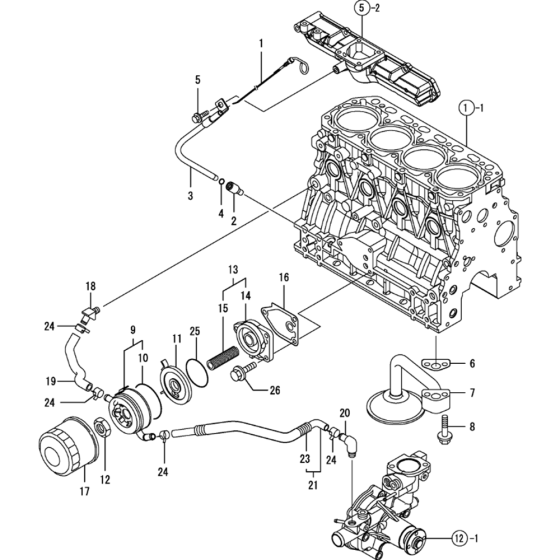 Oil System Assembly for Yanmar