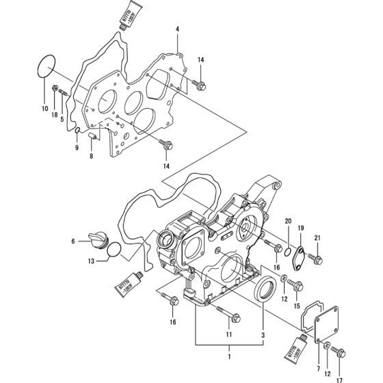 Gear Housing Assembly for Yanmar