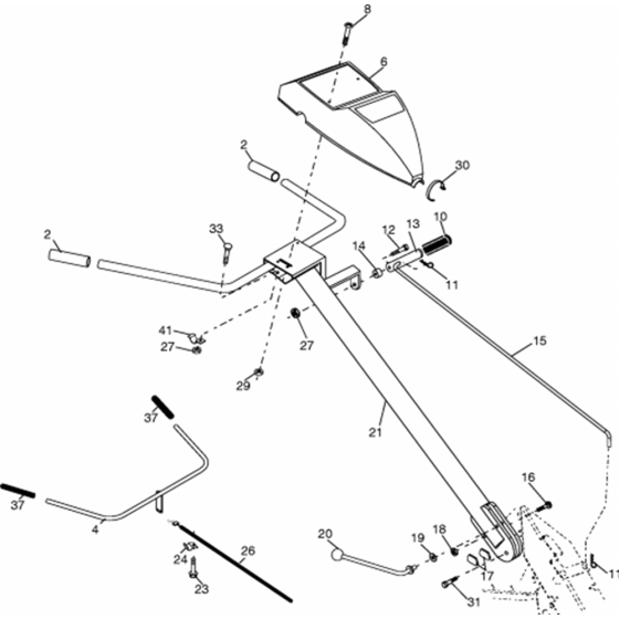 Handle & Controls for Husqvarna 500 RTT