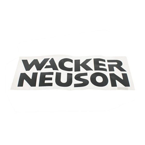 Label for Wacker VP1340 (Later Model), VP1550A (Later Model) Plate Compactors - 5000401562