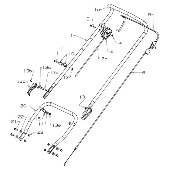 Handle Assembly for Masport 500AL