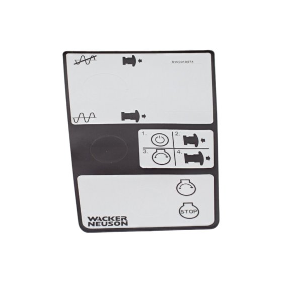 Label for Wacker DPU90, DPU110 Plate Compactors - 5100010274