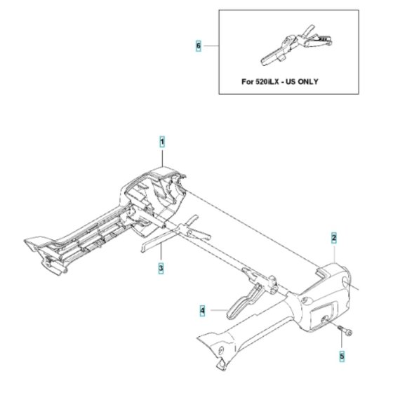 Handle for Husqvarna 520iLX