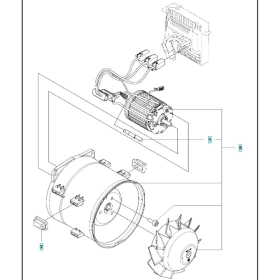 Fan Assembly for Husqvarna 525iB