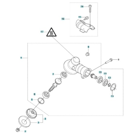 Bevel Gear for Husqvarna 525iLXT