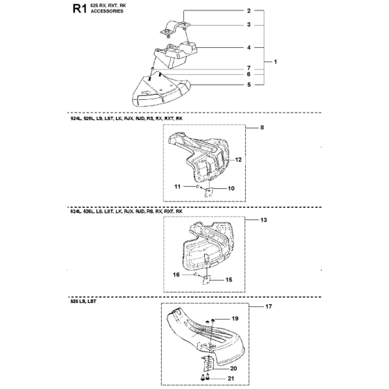 Accessories for Husqvarna 525LS