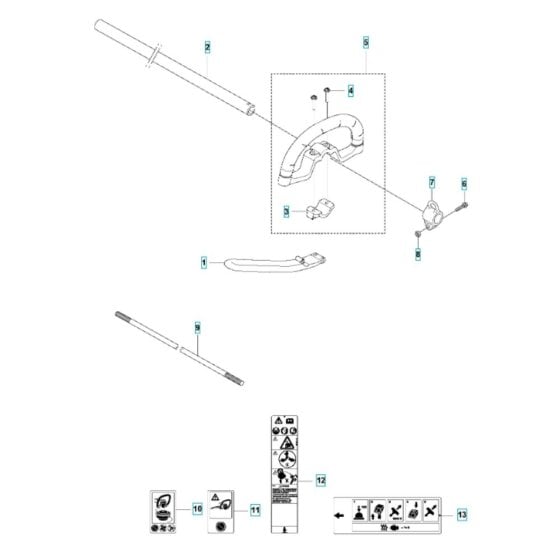 Shaft Assembly for Husqvarna 525 LS
