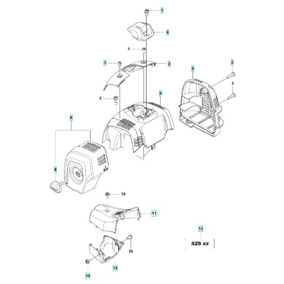 Cover Assembly for Husqvarna 525 LS