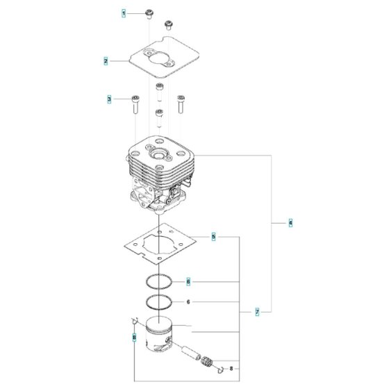 Cylinder Assembly for Husqvarna