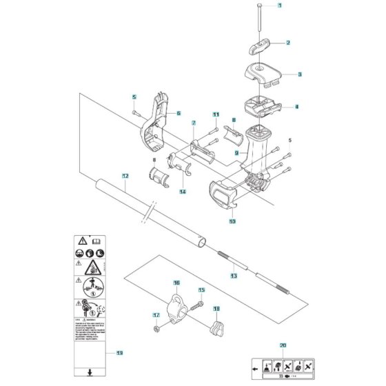 Shaft Assembly for Husqvarna 525RX