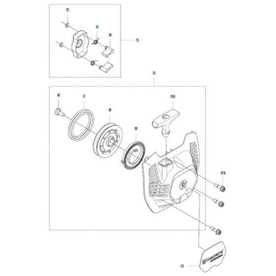 Starter Assembly for Husqvarna 525RX