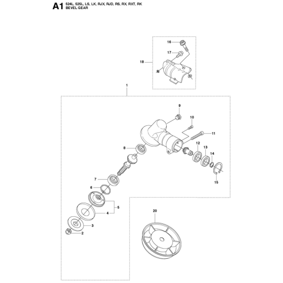 Bevel Gear Assembly for 525RXT