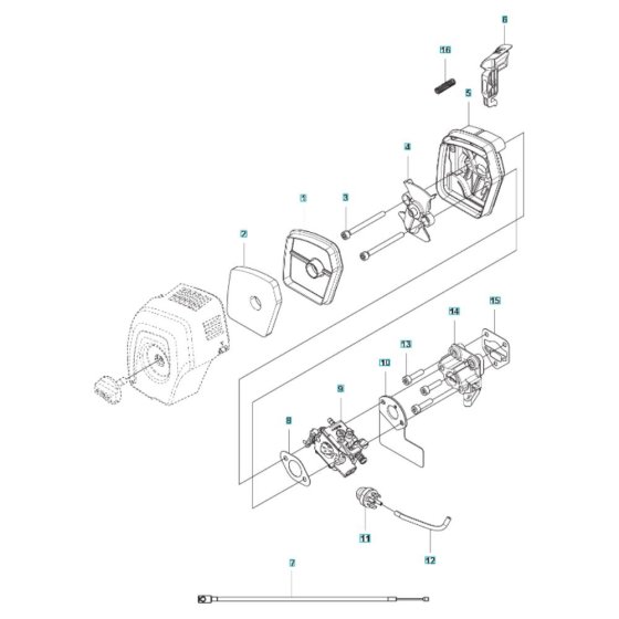 Air Filter Assembly for Husqvarna 525RXT