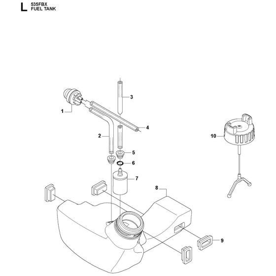 Fuel Tank Assembly for 535FBX