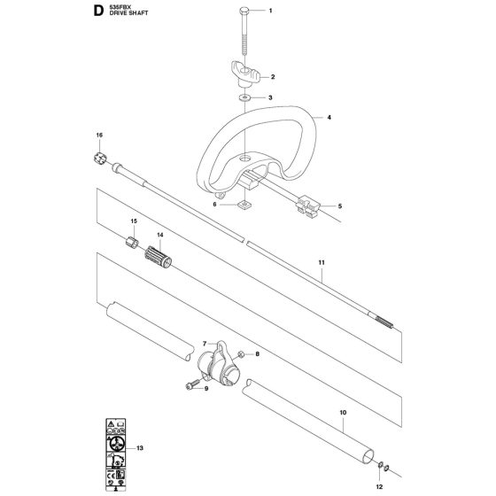 Shaft Assembly for 535FBX