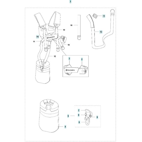 Harness for Husqvarna 535iFR
