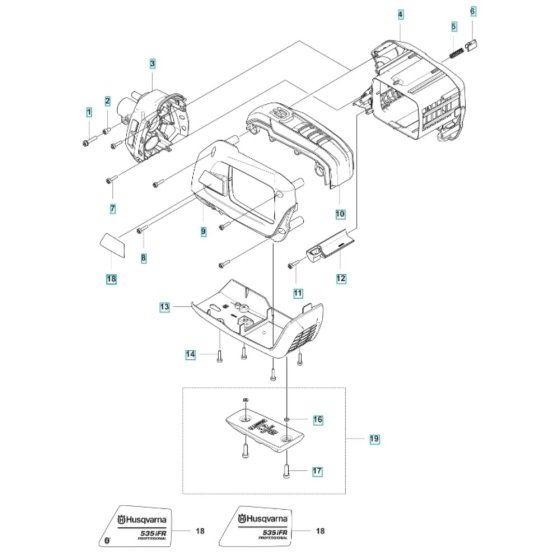 Housing for Husqvarna 535iFR BT