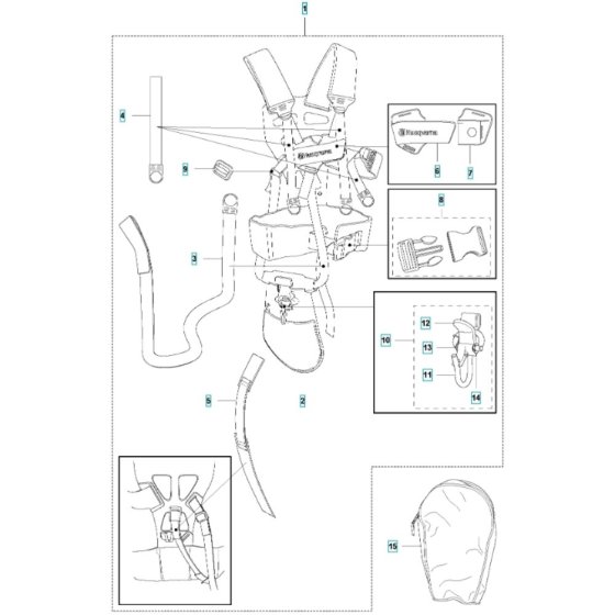 Harness for Husqvarna 535iRXT