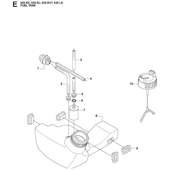 Fuel Tank Assembly for 535RX