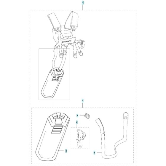 Harness for Husqvarna 536LiRX