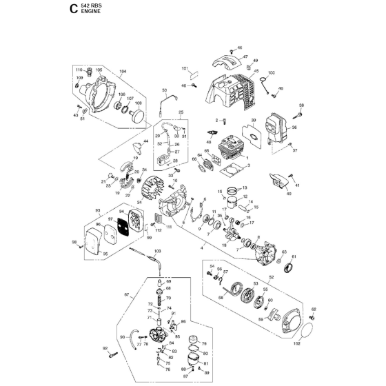 Engine Assembly for Husqvarna