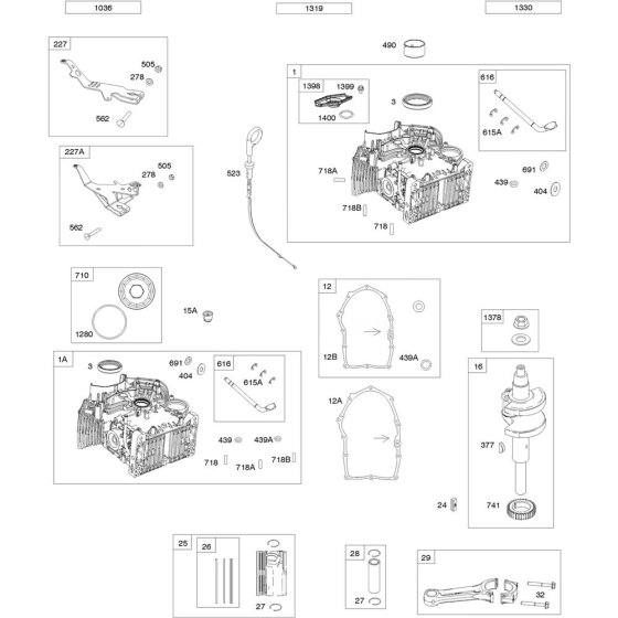 Crankshaft, Cylinder & Piston