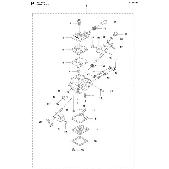 Carburetor Assembly for 543RBK
